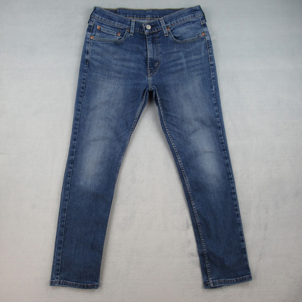 Levis 511 Slim Fit Jeans Mens Distressed 32x30 Blue Stretch Denim 04511-2595
